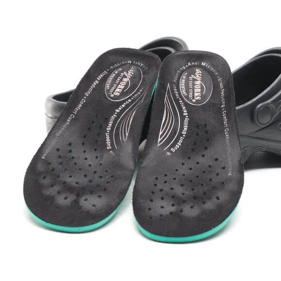 Easy Works by easy street Rubber Mules Clogs Women 7 Black - Picture 11 of 17